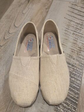 Skechers BOBS Linen Slip-On Espadrilles - Natural Beige